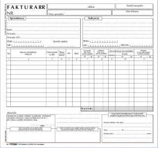 Druk offsetowy 2/3 A4 Faktura VAT RR Stolgraf