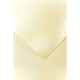 Papier ozdobny (wizytówkowy) holland kremowy A4 kremowy 230g Galeria Papieru (200502)