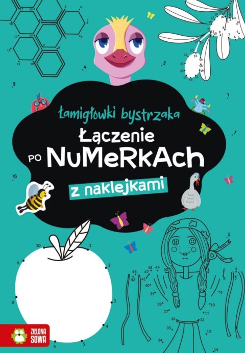 Książeczka edukacyjna Łamigłówki bystrzaka Łączenie po numerkach Zielona Sowa