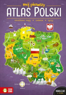 Książeczka edukacyjna Mój pierwszy atlas Polski Zielona Sowa