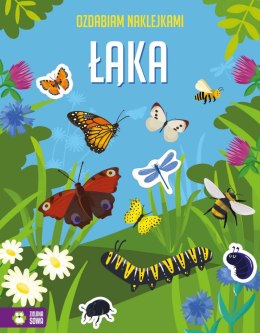 Książeczka edukacyjna Ozdabiam naklejkami. Łąka Zielona Sowa