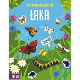 Książeczka edukacyjna Ozdabiam naklejkami. Łąka Zielona Sowa