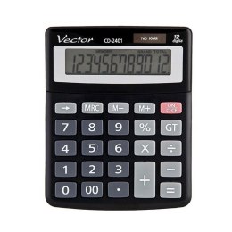 Vector kalkulator KAV CD-2401 BLK | biurowy | 12 miejsc | czarny