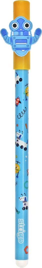 Długopis wymazywalny Strigo robot 5902315577480 niebieski 0,5mm (SSC185)