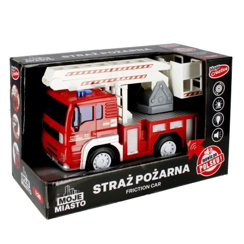 Samochód strażacki 21cm światło i dźwięk Mega Creative (522135)