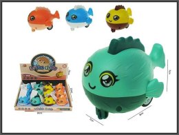 Zabawka nakręcana Hipo Ryba Fugu naciśnij i jedź 4-kolory (H13359)