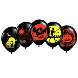 Balon gumowy Arpex Halloween 5szt. czarny 280mm (HA8178)