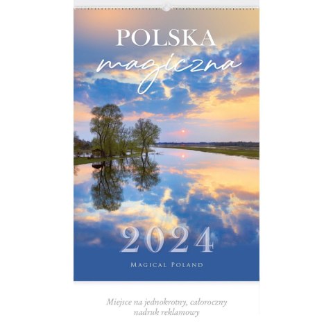 Kalendarz ścienny MAGICZNA POLSKA 13-planszowe 2024 320mm x 470mm Lucrum (RW02)