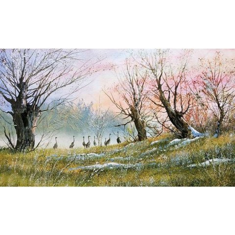 Kalendarz ścienny notatnikowy 2024 IMPRESJA POLSKIE 220mm x 490mm Lucrum (WN01)