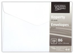 Koperta Galeria Papieru pearl biały B6 biała (280839) 10 sztuk