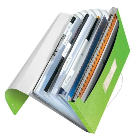 Teczka z przegródkami Leitz Wow A4 kolor: zielony 6 przegródek (45890054) Teczka z przegródkami Leitz Wow A4 kolor: zielony 6 przegródek (45890054)