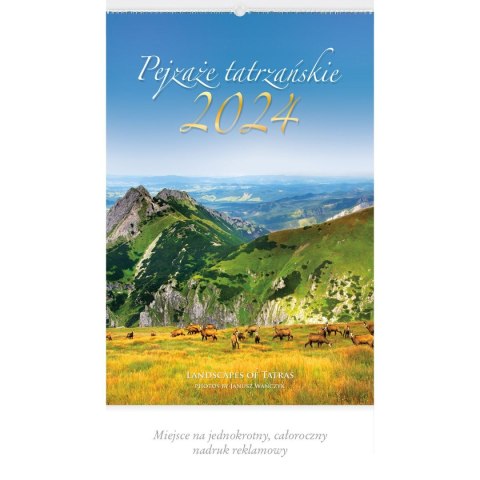 Kalendarz ścienny PEJZAŻE TATRZAŃSKIE 13-planszowe 2024 320mm x 470mm Lucrum (RW05)