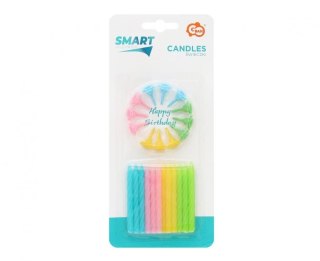 Świeczka urodzinowa 4 kolory, 6 cm, 12szt. Godan (PF-SUKD)
