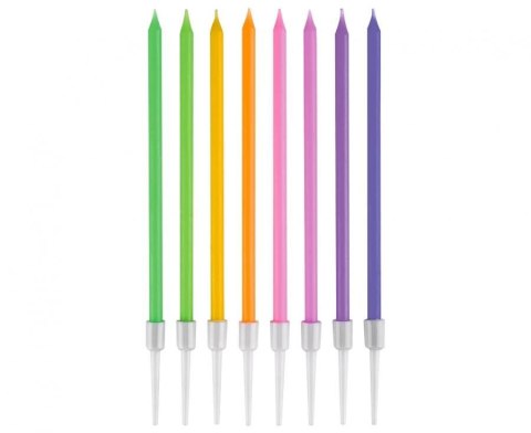 Świeczka urodzinowa pastelowy mix, 11.5x0.31 cm, 8 szt. Godan (BH-SPAM)