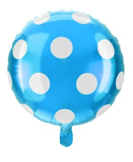Balon foliowy Arpex kropki niebieski (BLF3737NIE-9416)