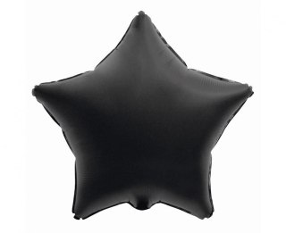 Balon foliowy Gwiazda, matowa, czarna 19cal Godan (BG-HMCZ)