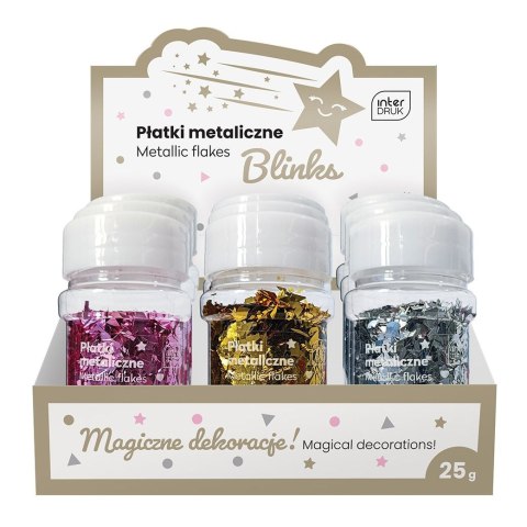 Dodatek Interdruk płatki metaliczne DO prac plastycznych 5902277337139 (25g) Dodatek Interdruk płatki metaliczne DO prac plastycznych 5902277337139 (25g)