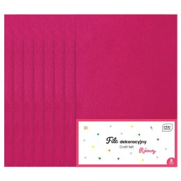 Filc Interdruk różowy 8 szt kolor: różowy 8 ark. [mm:] 210x297 (5902277338358)