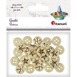 Guziki Titanum Craft-Fun Series 13mm naturalny 30 szt (WDY200)
