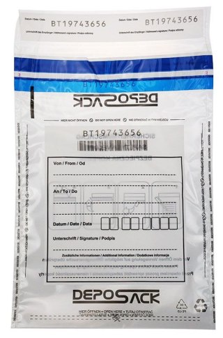 Koperta bezpieczna B5 deposack biała b5 [mm:] 185x260 A&G Koperty 100 sztuk