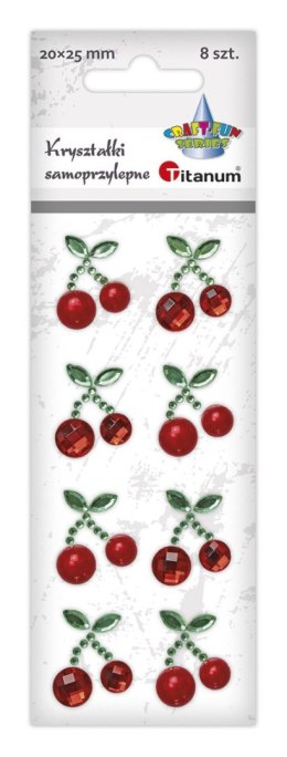 Kryształki Titanum Craft-Fun Series 8 szt cherry czerwono-zielony (23mH0301)