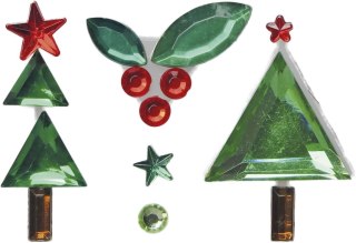 Kryształki Craft-Fun Series xmass 8 sztuk czerwono-zielony Titanum (23mH03203)