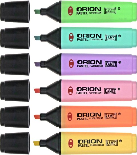 Zakreślacz pastel ORION wkład mix 1,0-5,0mm Kamet (6 kol)