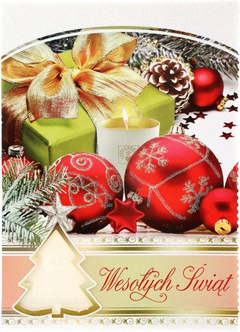 Kartka składana BN z opłatniem B6 Top Graphic (brokat)