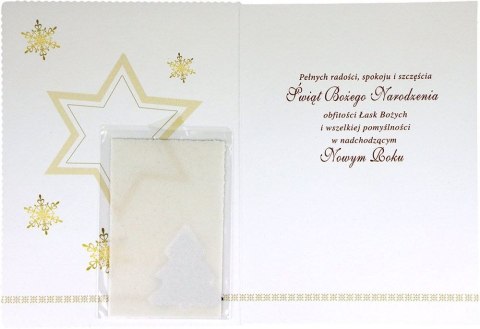 Kartka składana BN z opłatniem B6 Top Graphic (brokat)