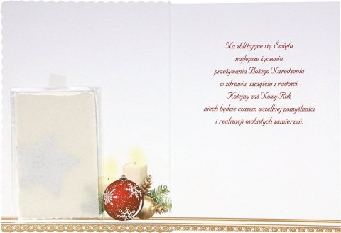 Kartka składana BN z opłatniem B6 Top Graphic (brokat)