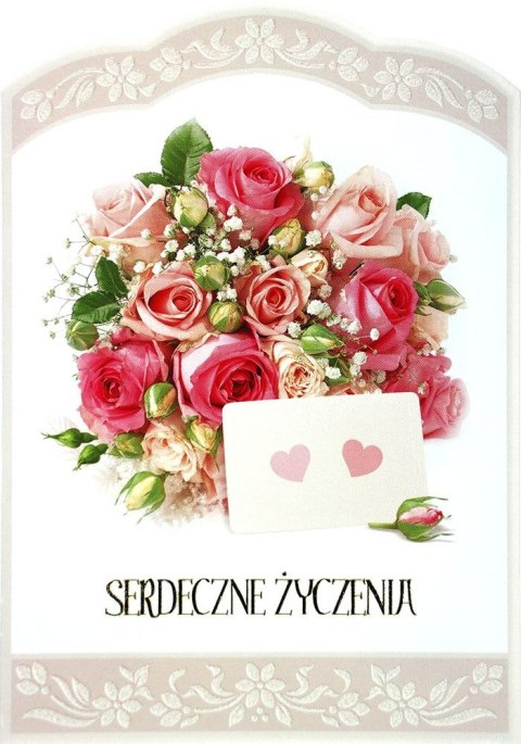 Kartka składana brokat serdeczne życzenia B6 (5902221800528) Kartka składana brokat serdeczne życzenia B6 (5902221800528)