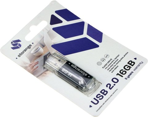 Pendrive black 16GB Storange (STORANPEN16GBBK2.0)