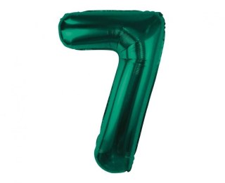 Balon foliowy cyfra 7, zieleń butelkowa, 85 cm Godan (CH-B8B7)