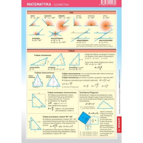 Książeczka edukacyjna ściągawka Matematyka - Geometria Demart