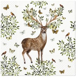 Serwetki Paw Lunch BN Forest Antlers mix nadruk papier [mm:] 330x330 (SDL132500)