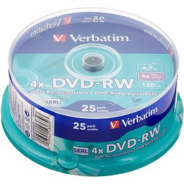 Verbatim DVD-RW | 4.7 GB | x4 | 25szt
