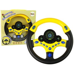 Zabawka interaktywna Lean kierownica żółta, światła, dźwięk (10115)
