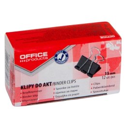 Klip Office Products 15mm czarny (18091519-05)