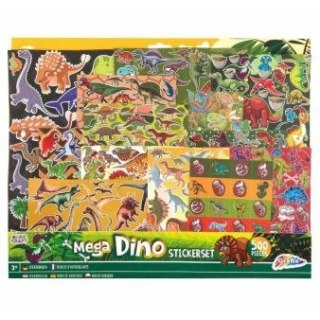 Naklejka (nalepka) Mega zestaw naklejek z dinozaurami 500 szt. 40 * 32 cm Grafix (100081)