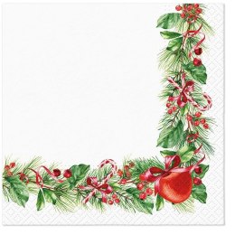 Serwetki Paw BN Christmas branches decor mix nadruk bibuła [mm:] 330x330 (TL234200)