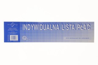 Druk offsetowy 1/3 A3 Lista płac indywidualna 1/3 A3, 50 kartek 5903242102936 Michalczyk i Prokop (P05-M)