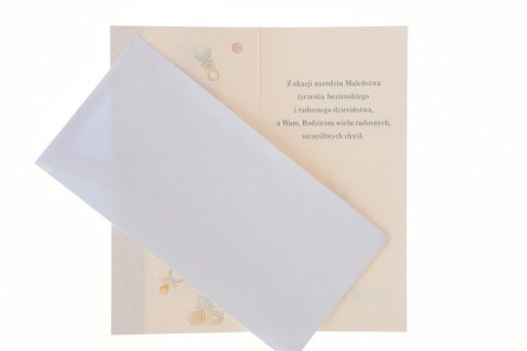 Kartka składana Lux Narodziny DL Top Graphic (DLXO)