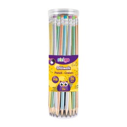 Ołówek Strigo HB metaliczny z gumką 5902315575653 (SSC280)