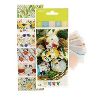 Dekoracja jajek Barwniki 4 kolory + kolorowe owijki (9 szt.) Arpex (SW8953)