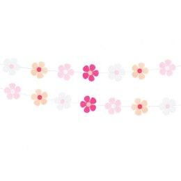 Girlanda papierowa Różowe Kwiatki, rozm. 7 x 200 cm Godan (WM-GPRK)