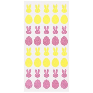 Ozdoba wielkanocna Brokatowe naklejki - zajączek, jajko z pianki Arpex (SW8083)