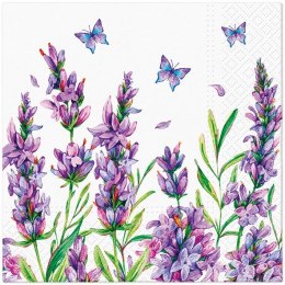 Serwetki Lavender Butterfly mix nadruk bibuła [mm:] 330x330 Paw (TL125200)