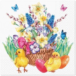 Serwetki Paw WN Easter Bouquet mix nadruk bibuła [mm:] 330x330 (TL124900)