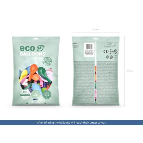 Balon gumowy Metalizowane Eco Balloons mix 260mm Partydeco (ECO26M-000)