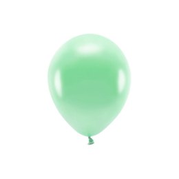 Balon gumowy Partydeco Metalizowane Eco Balloons miętowy 260mm (ECO26M-103)
